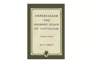 Kindle online PDF Imperialism the Highest Stage of Capitalism unlimited