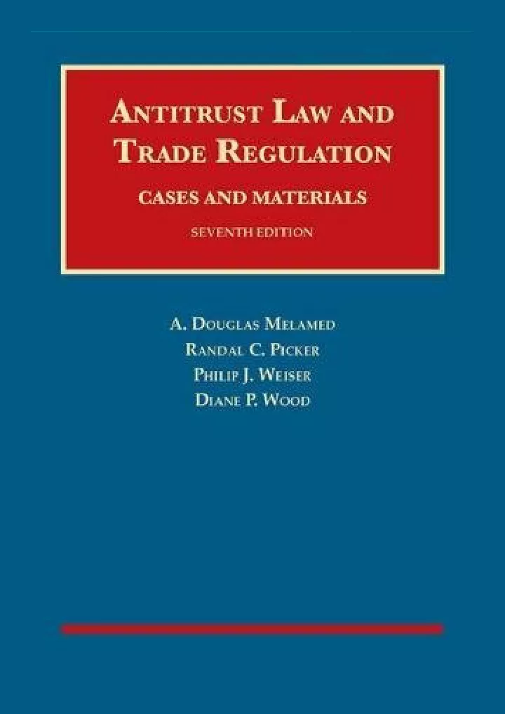 antitrust law and trade regulation cases