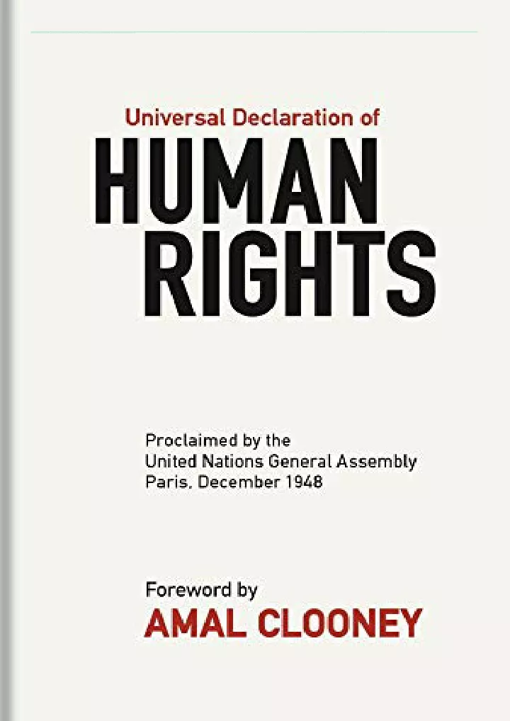 universal declaration of human rights proclaimed