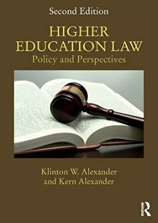 EPUB DOWNLOAD Higher Education Law: Policy and Perspectives ipad