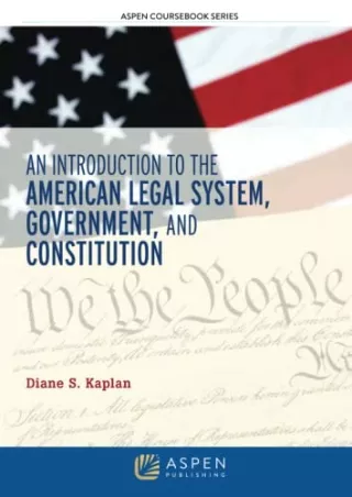 [PDF] DOWNLOAD FREE An Introduction to the American Legal System, Governmen