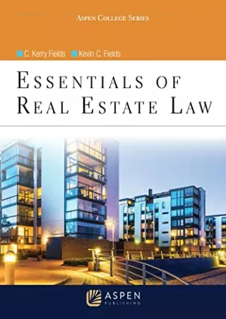 [PDF] READ] Free Essentials of Real Estate Law (Aspen College Series) epub