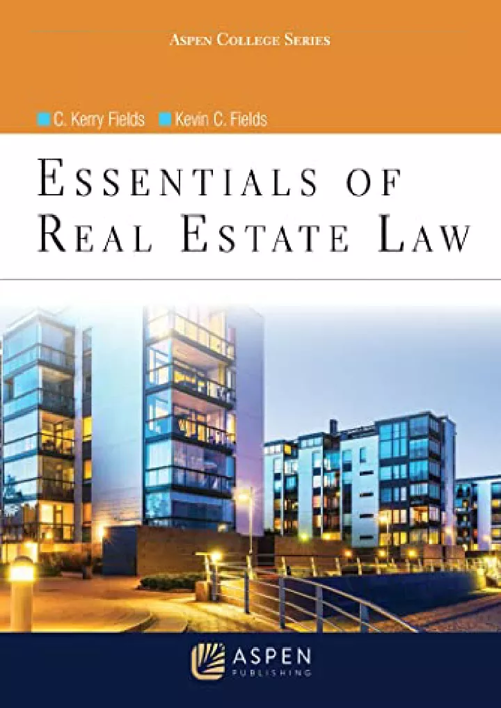 essentials of real estate law aspen college