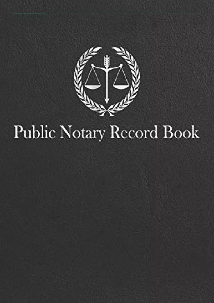 public notary record book a notary journal