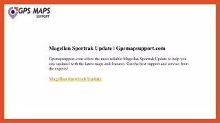 Magellan Sportrak Update  Gpsmapsupport.com