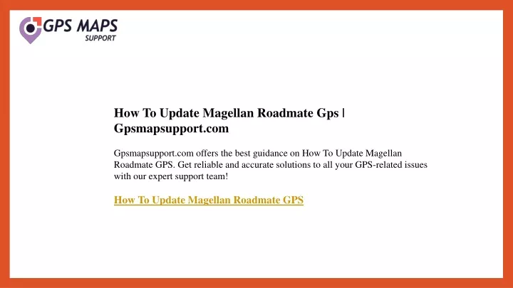 how to update magellan roadmate gps gpsmapsupport