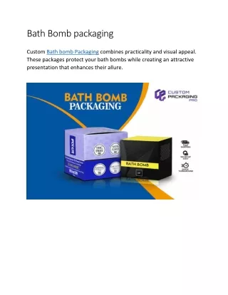 Bath Bomb packaging