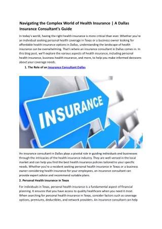 Navigating-the-Complex-World-of-Health-Insurance-A-Dallas-Insurance-Consultant_s-Guide