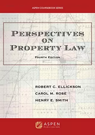 PDF BOOK DOWNLOAD Perspectives on Property Law (Aspen Coursebook) android