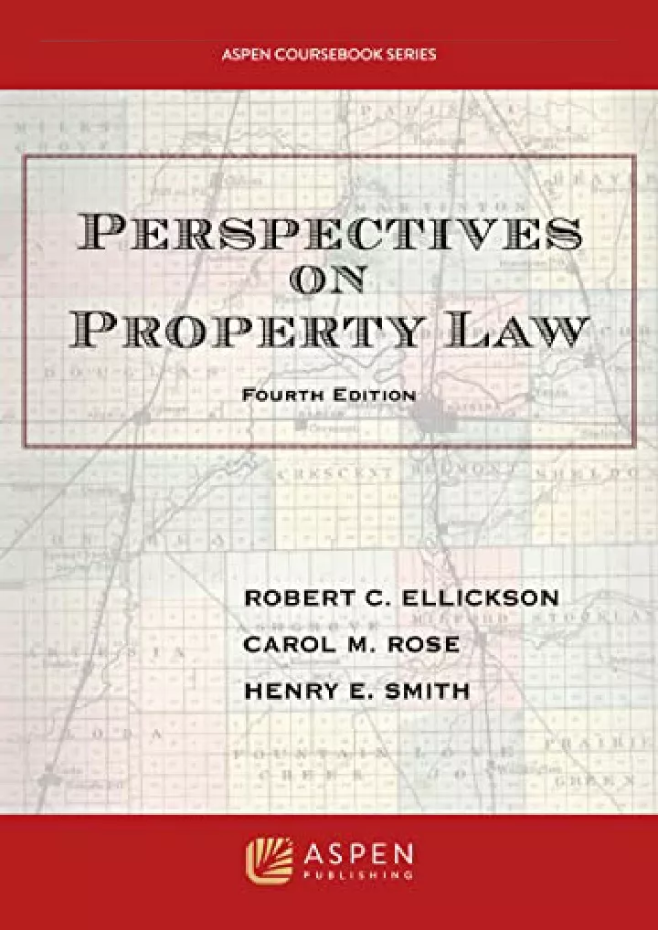 perspectives on property law aspen coursebook
