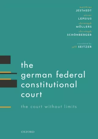 DOWNLOAD [PDF] The German Federal Constitutional Court: The Court Without L