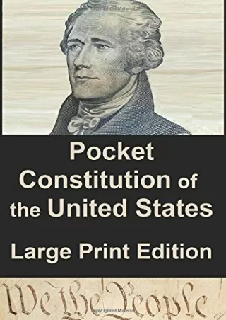 PDF/READ Pocket Constitution of the United States of America: Large Print E