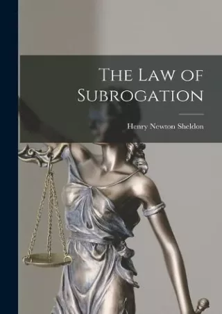 EPUB DOWNLOAD The Law of Subrogation ebooks