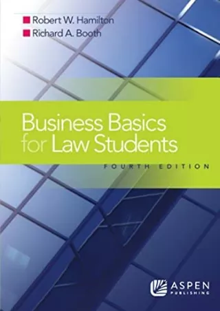 PDF Read Online Business Basics for Law Students, Fourth Edition (Essential