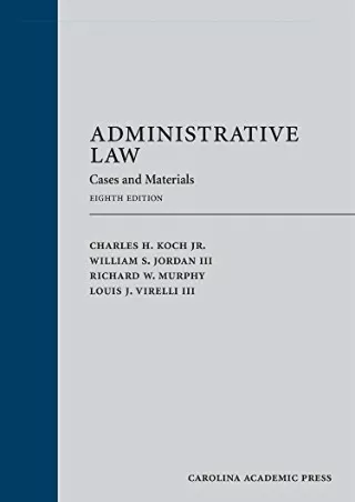 [PDF] DOWNLOAD FREE Administrative Law: Cases and Materials free