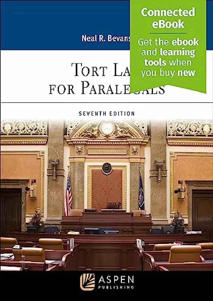 tort law for paralegals aspen paralegal series