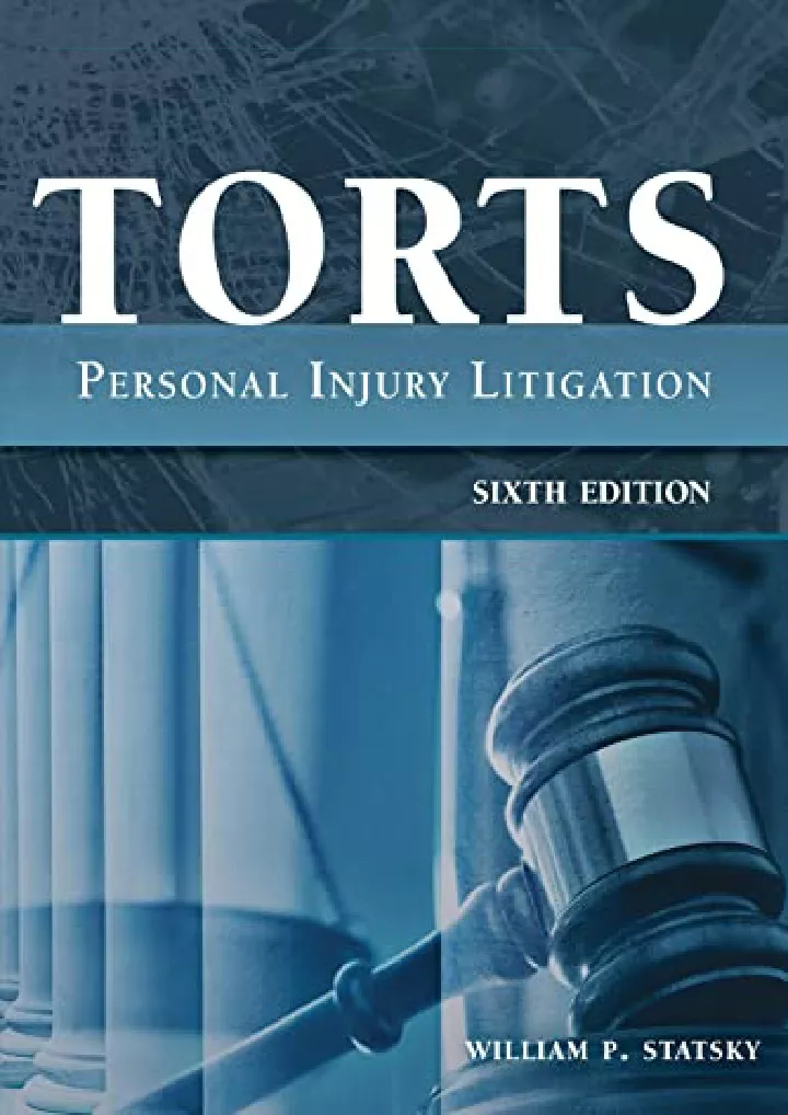 torts personal injury litigation download