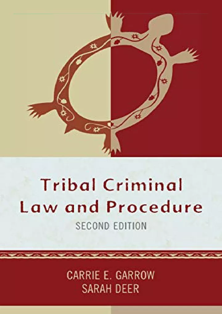 tribal criminal law and procedure tribal legal