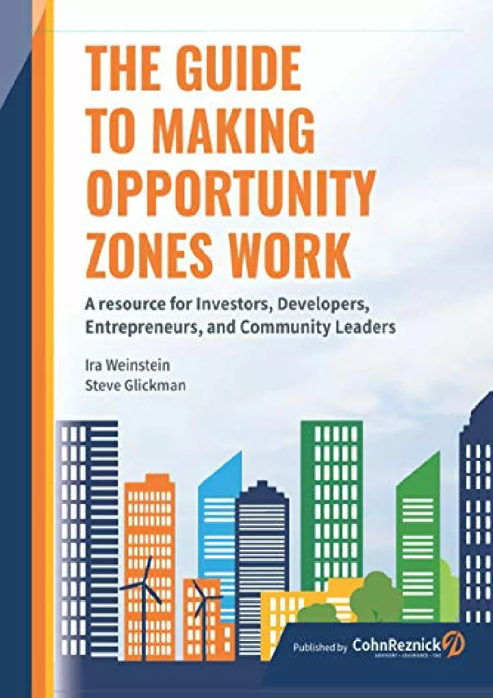 the guide to making opportunity zones work