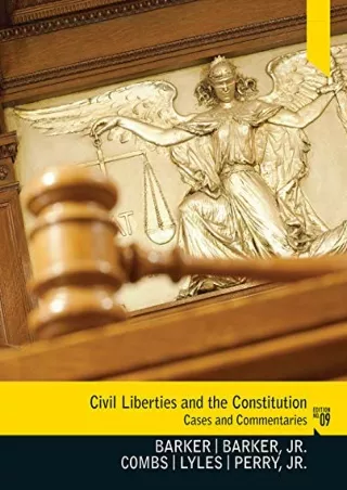 [PDF] DOWNLOAD FREE Civil Liberties and the Constitution: Cases and Comment