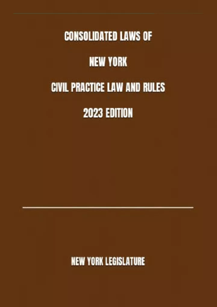 consolidated laws of new york civil practice