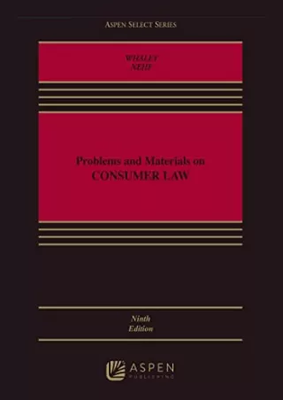 EPUB DOWNLOAD Problems and Materials on Consumer Law (Aspen Select) ipad