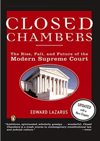 PDF/READ Closed Chambers: The Rise, Fall, and Future of the Modern Supreme