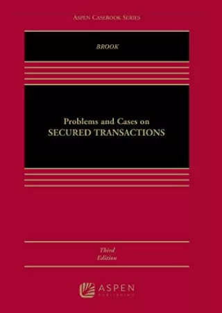 DOWNLOAD [PDF] Problems and Cases on Secured Transactions (Aspen Casebook)