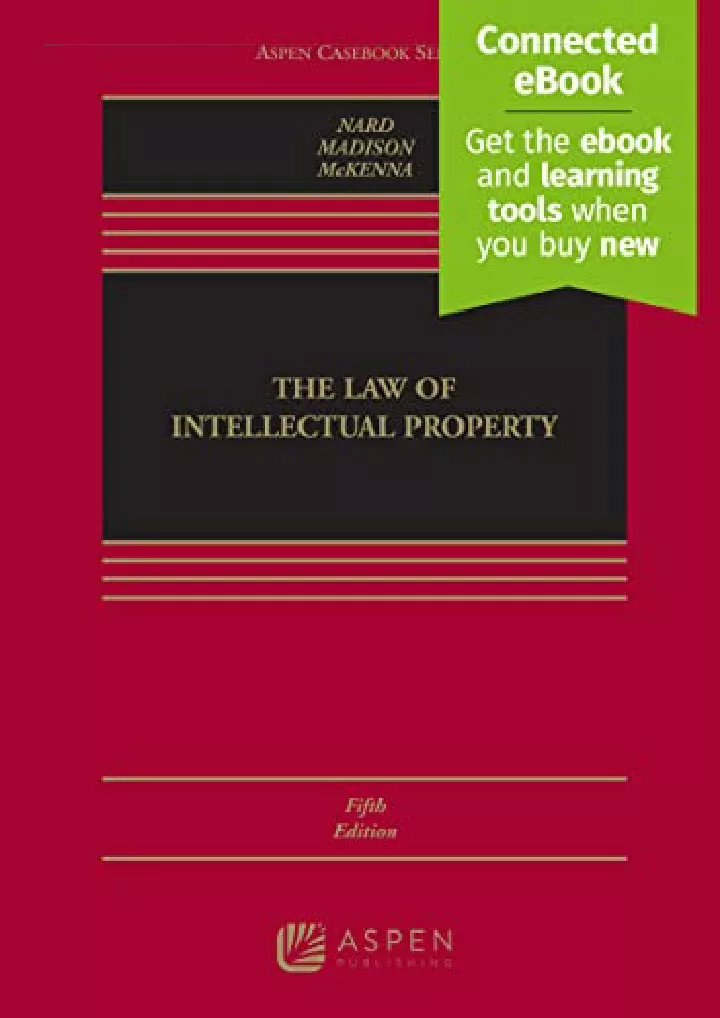 law of intellectual property aspen casebook