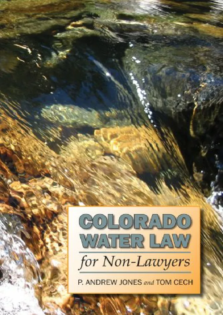 colorado water law for non lawyers download