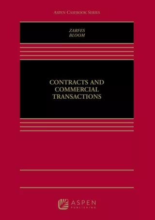 Full DOWNLOAD Contracts and Commercial Transactions (Aspen Casebook Series)