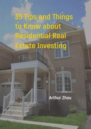 Read ebook [PDF] 35 Tips and Things to Know about Residential Real Estate Investing