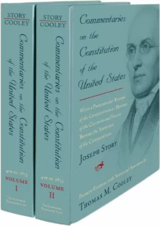 Read ebook [PDF] Commentaries on the Constitution of the United States: with a Preliminary