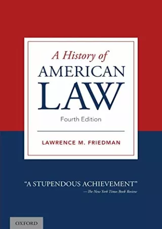 Read ebook [PDF] A History of American Law