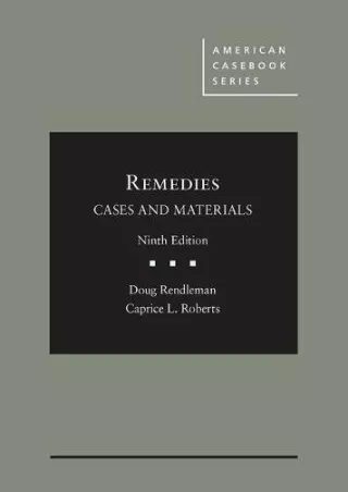 Epub Remedies, Cases and Materials (American Casebook Series)