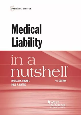 Pdf Ebook Medical Liability in a Nutshell (Nutshells)