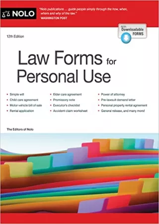 Epub Law Forms for Personal Use (101 Law Forms for Personal Use)