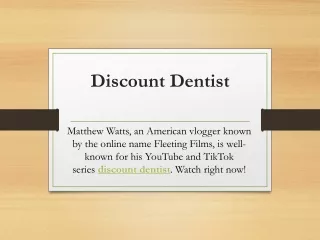 Discount Dentist