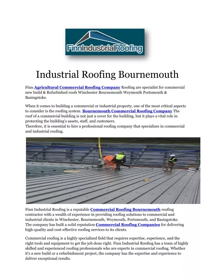 industrial roofing bournemouth