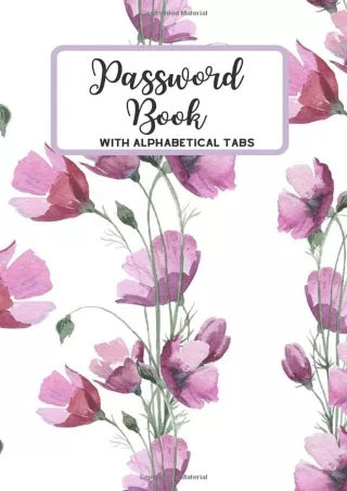 Full PDF Password Book With Alphabetical Tabs: Internet Address Journal (110 Pages, 5.5