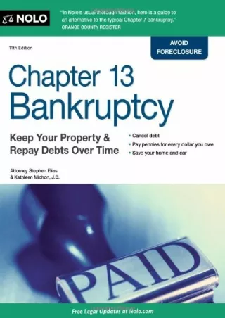 Read Book Chapter 13 Bankruptcy: Keep Your Property & Repay Debts Over Time
