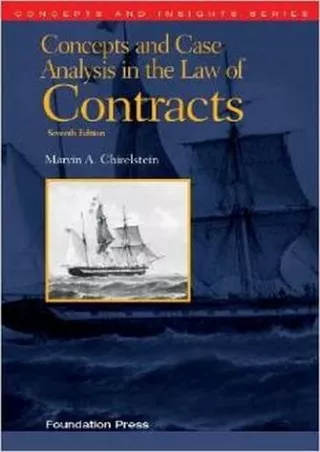 Download [PDF] Concepts and Case Analysis in the Law of Contracts, 7th (Concepts and Insights)