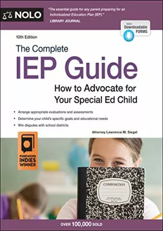 Pdf Ebook Complete IEP Guide, The: How to Advocate for Your Special Ed Child