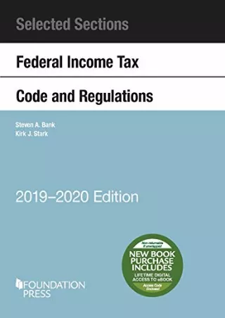 Pdf Ebook Selected Sections Federal Income Tax Code and Regulations, 2019-2020 (Selected