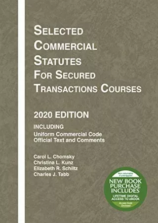 [Ebook] Selected Commercial Statutes for Secured Transactions Courses, 2020 Edition