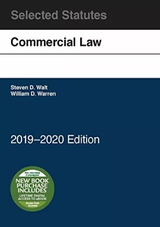 Read Book Commercial Law, Selected Statutes, 2019-2020
