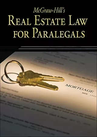 Epub McGraw-Hill's Real Estate Law for Paralegals