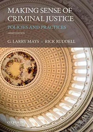 Pdf Ebook Making Sense of Criminal Justice: Policies and Practices