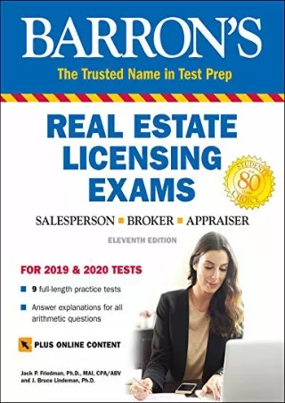 Epub Real Estate Licensing Exams with Online Digital Flashcards (Barron's Test Prep)