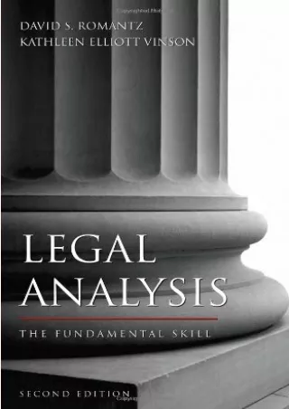 Read online  Legal Analysis: The Fundamental Skill